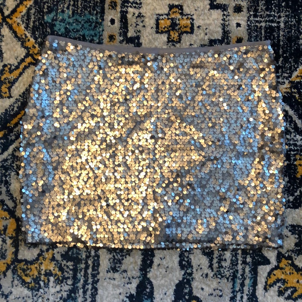 Express sequin mini skirt